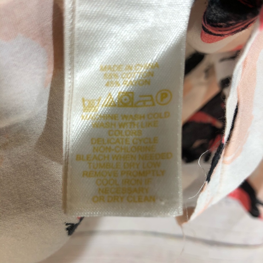 KATE SPADE Pink Floral Toses PJ Sleep Top - Picture 5 of 6